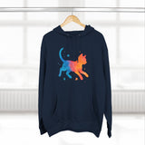 Pet Lovers Three-Panel Fleece Hoodie, Cat and Dog Hoodie, Unique Pet Apparel, Cozy Animal Lover Gift, Cute Hoodie for Pet Owners