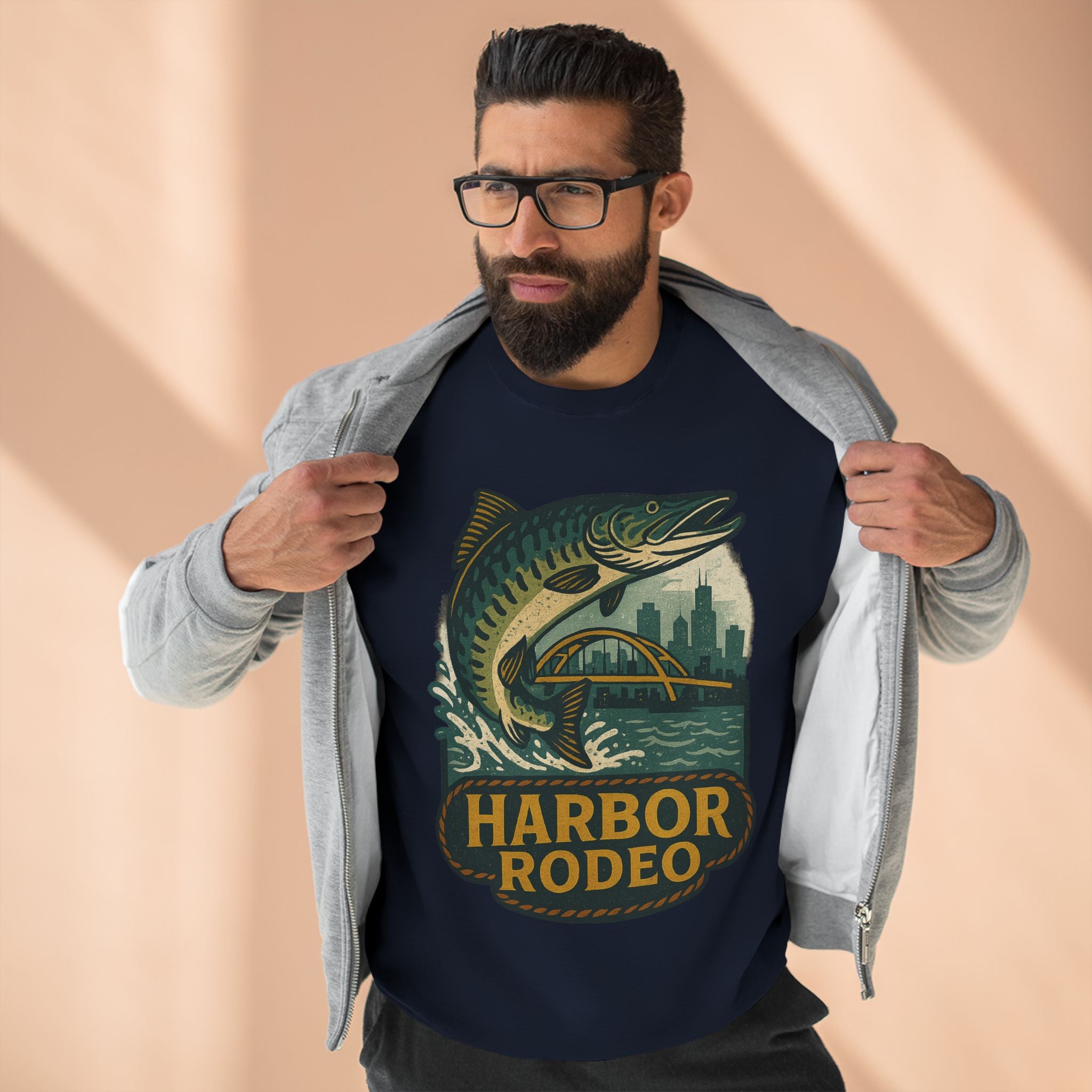 Harbor Rodeo Sweatshirt - Unisex Cozy Crewneck, Fall Fashion, Halloween Gift, Nature Lover Apparel, Casual Style