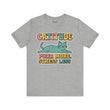 Catitude Purr More Stress Less Cat Tee, Cozy Cat Lover Shirt, Gift for Pet Owners, Trending Cute Animal Top, Cute Cat Tee