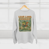 Ukiyo-e Whimsical Frog Adventure Sweatshirt | Leap Land Conquer Unisex Crewneck | Perfect for Nature Lovers, Gift for Friends, Cozy Casual Wear