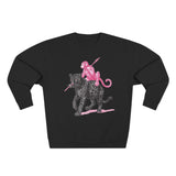Leopard and Monkey Crewneck Sweatshirt, Cozy Sweatshirt, Nature Lover Gift, Animal Sweatshirt, Casual Wear, Unisex Fashion