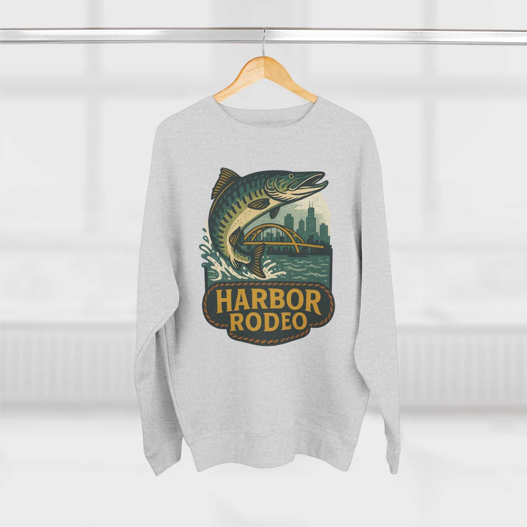 Harbor Rodeo Sweatshirt - Unisex Cozy Crewneck, Fall Fashion, Halloween Gift, Nature Lover Apparel, Casual Style