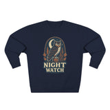 Night Watch Owl Sweatshirt - Unisex Cozy Crewneck, Fall Fashion, Halloween Gift, Nature Lover Apparel, Casual Style