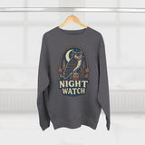 Night Watch Owl Sweatshirt - Unisex Cozy Crewneck, Fall Fashion, Halloween Gift, Nature Lover Apparel, Casual Style