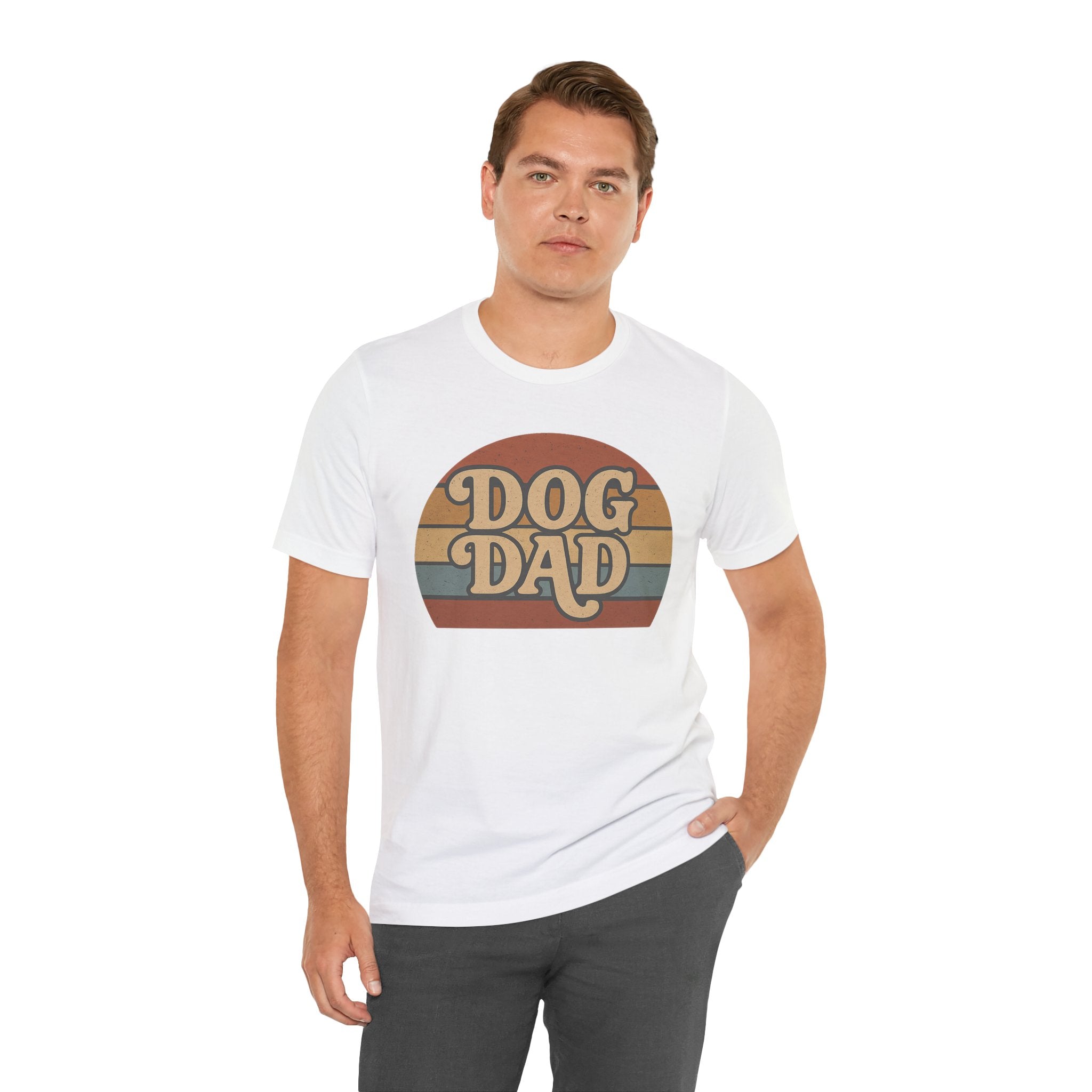 Dog Dad Retro Tee | Unisex Short Sleeve T-Shirt, Gift for Dog Lovers, Pet Dad Shirt, Casual Wear, Birthday Gift