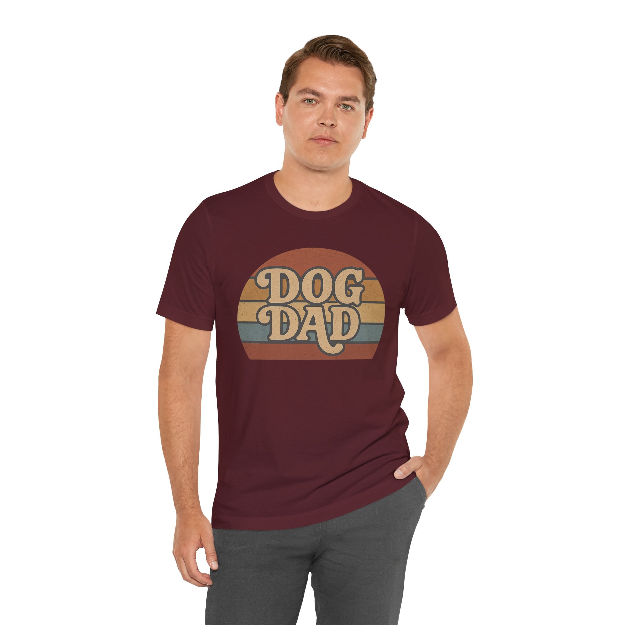 Dog Dad Retro Tee | Unisex Short Sleeve T-Shirt, Gift for Dog Lovers, Pet Dad Shirt, Casual Wear, Birthday Gift