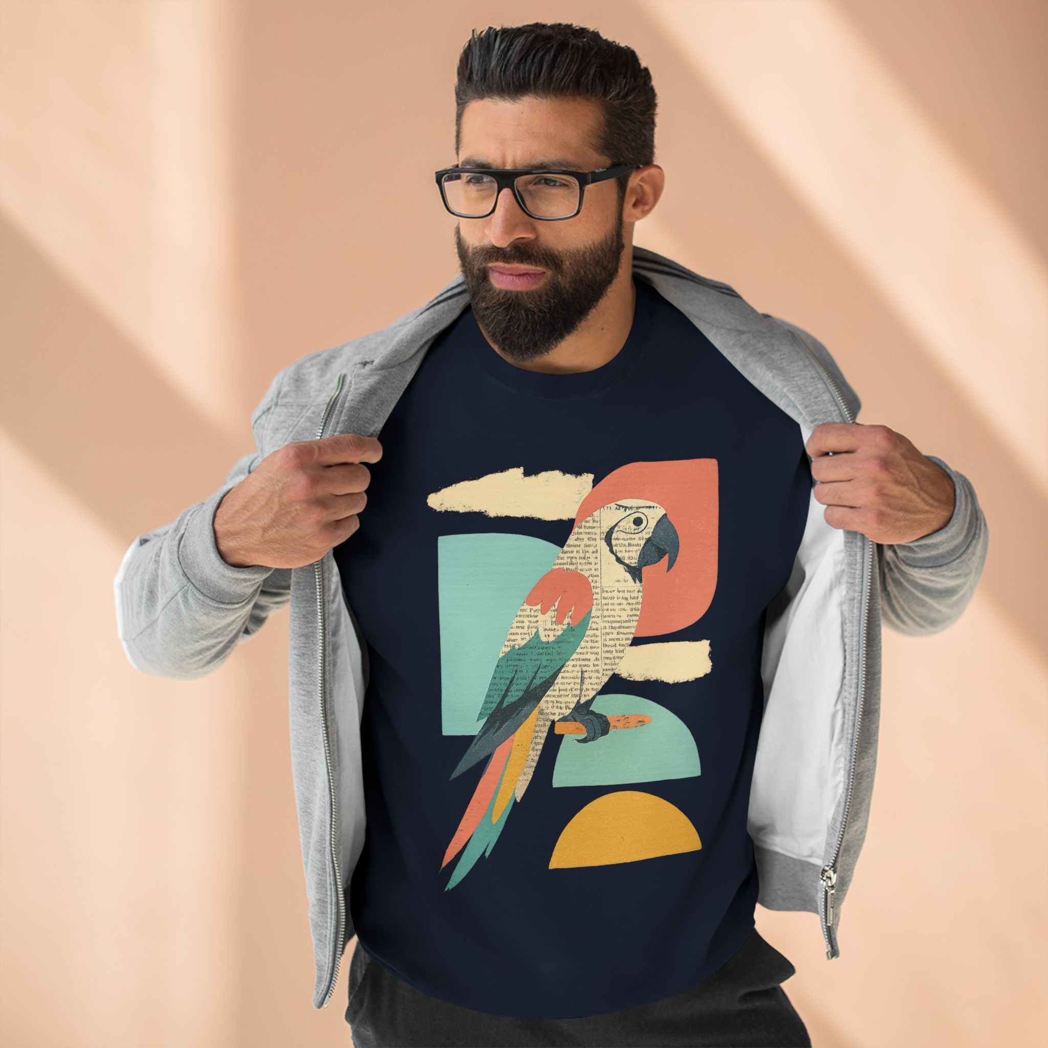 Tropical Parrot Sweatshirt, Cozy Crewneck for Bird Lovers, Casual Wear, Vacation Vibes, Unisex Fashion, Gift for Animal Enthusiasts