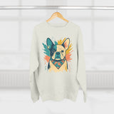Colorful French Bulldog Crewneck Sweatshirt, Dog Lover Gift, Casual Outfit, Pet Parent Apparel, Animal Art Apparel
