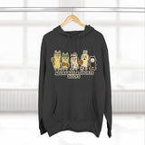 Adorable Characters Fleece Hoodie, Cozy Sweatshirt, Relaxed Apparel, Gift for Friends, Casual Wear, Chill Hoodie