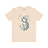 Dreaming Husky Astronaut Tee, Cozy TShirt, Gift for Pet Owners, Trending Cute Animal Top, Cute Dog Tshirt