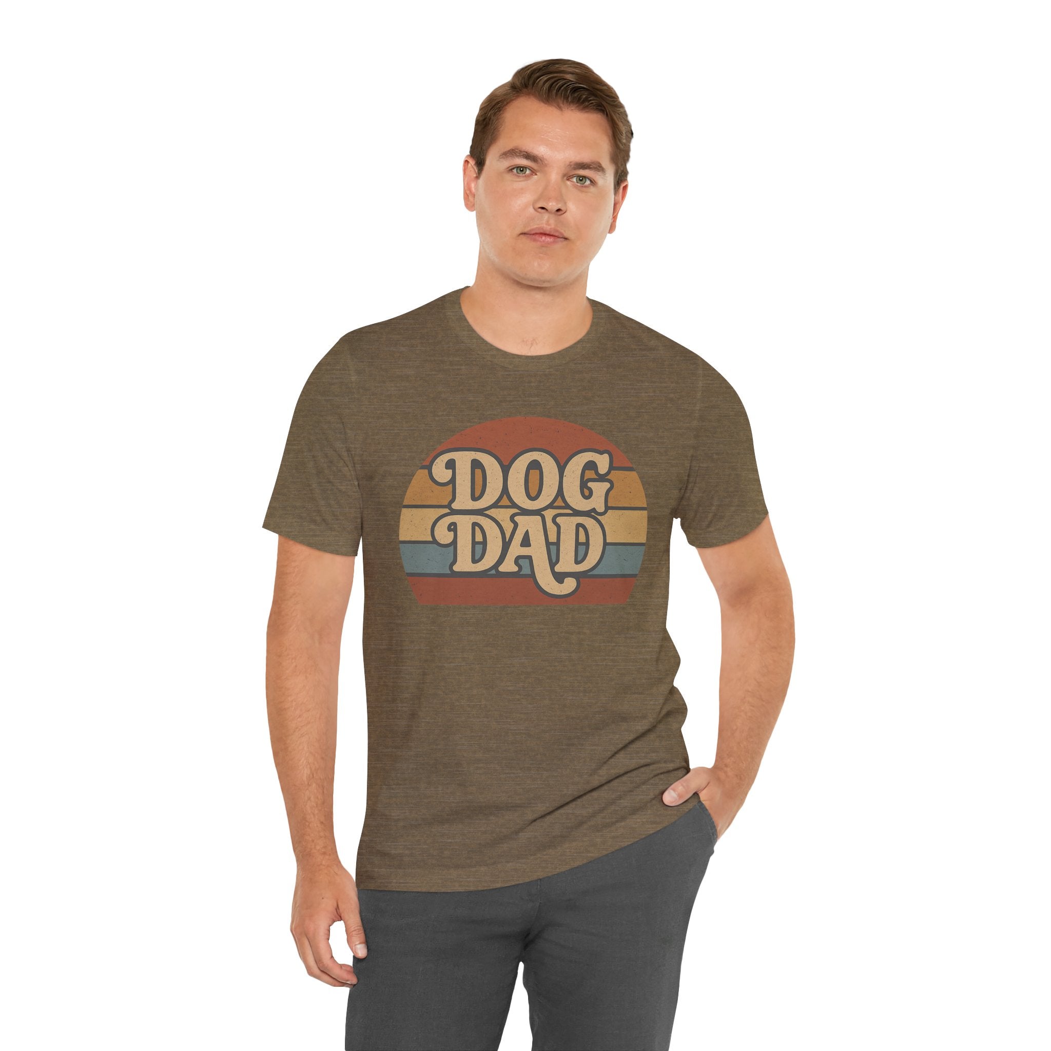 Dog Dad Retro Tee | Unisex Short Sleeve T-Shirt, Gift for Dog Lovers, Pet Dad Shirt, Casual Wear, Birthday Gift