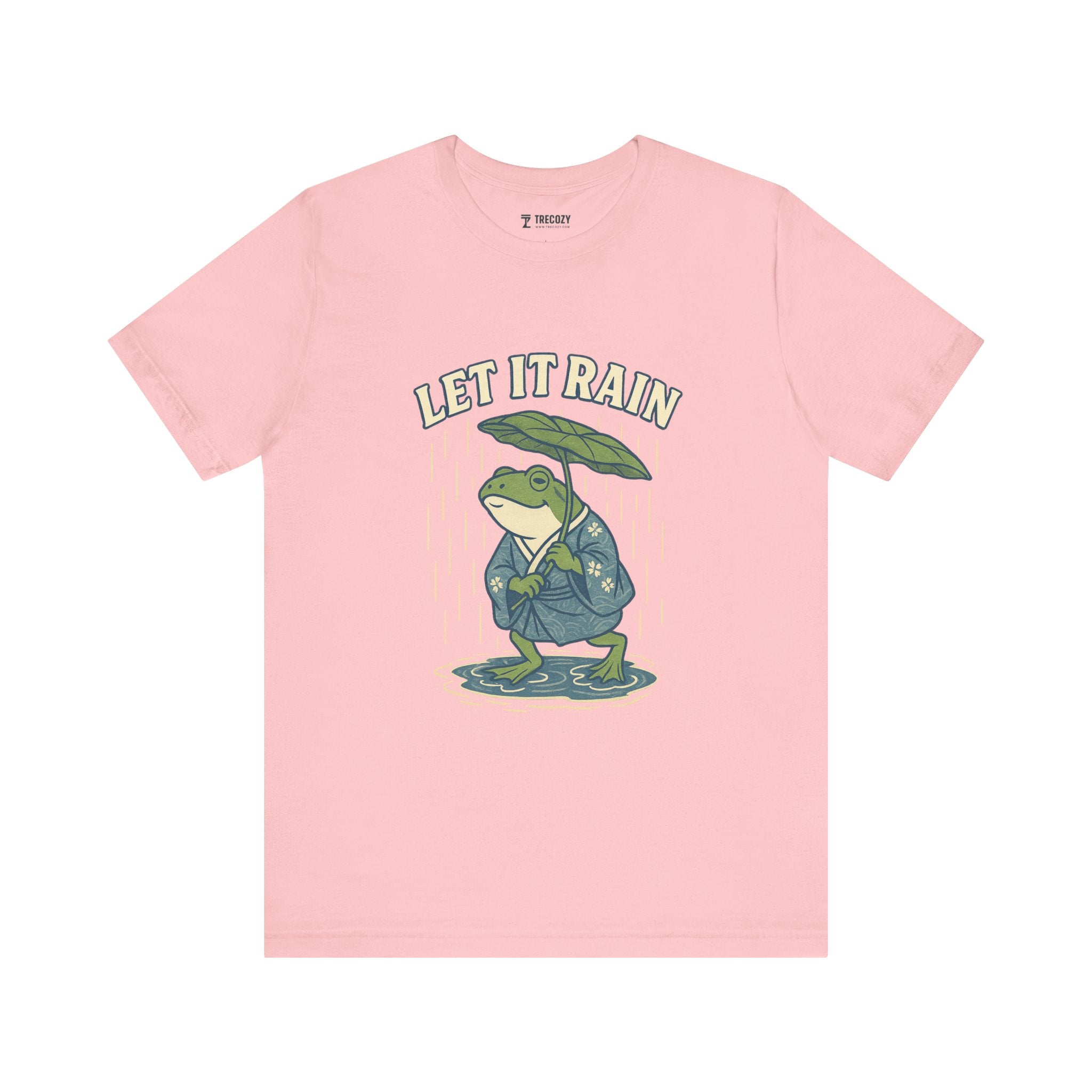 Ukyo-e Double Frog Tee - Let It Rain Happy, Ukyo-e Cozy TShirt, Gift, Trending Cute Animal Top, Cute Frog Tshirt