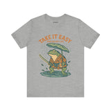 Take It Easy and Enjoy Life – Japanese Ukiyo-e Samurai Frog T-Shirt, Zen Warrior Graphic Tee