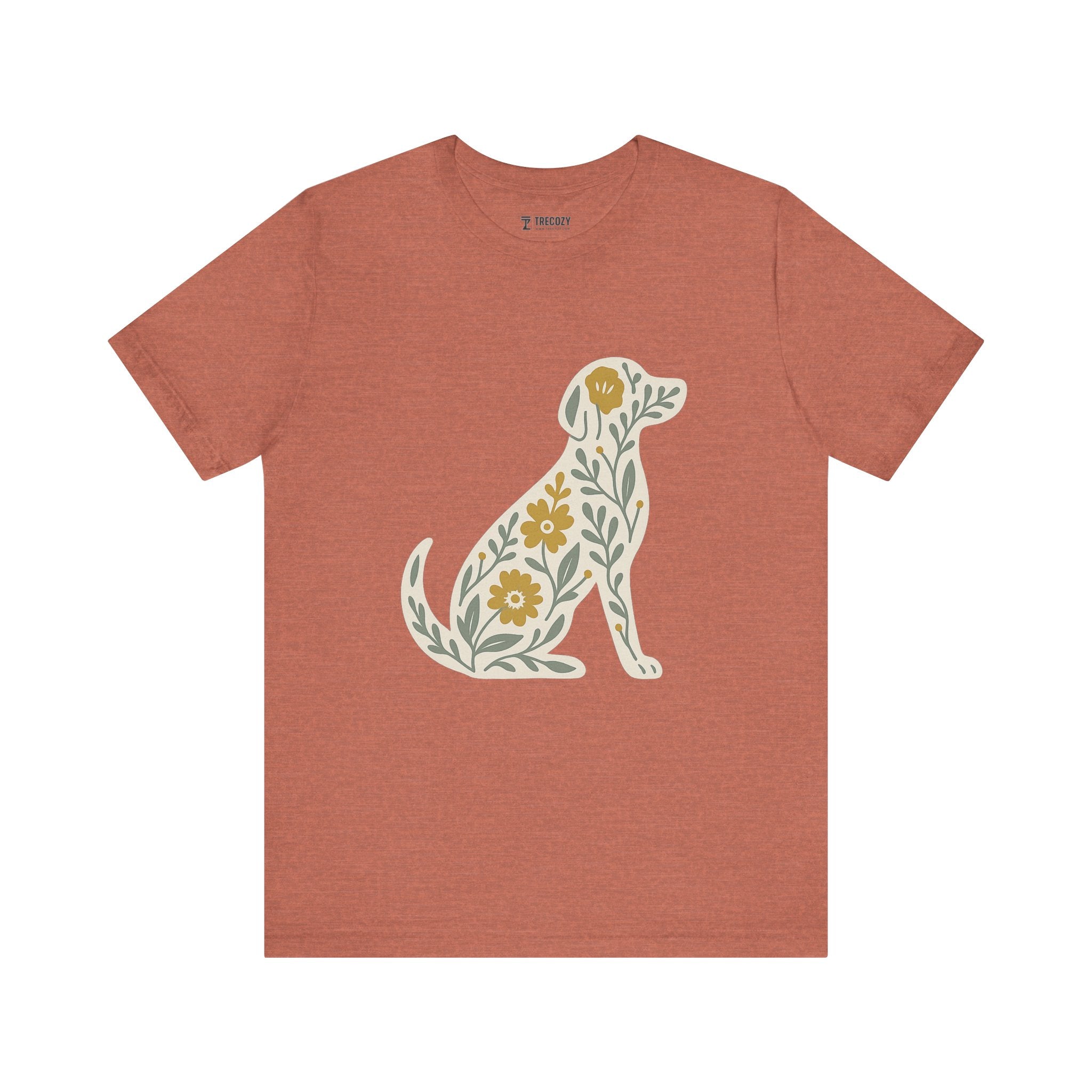 Floral Dog Lover Tee, Pet Shirt, Unisex Animal Tee, Gift for Dog Owners, Eco-Friendly Apparel