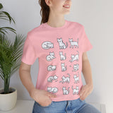 Multiple Cats Playing Tee, Cozy Cat Lover Shirt, Gift for Pet Owners, Cute Animal Top, Cat with Flowers