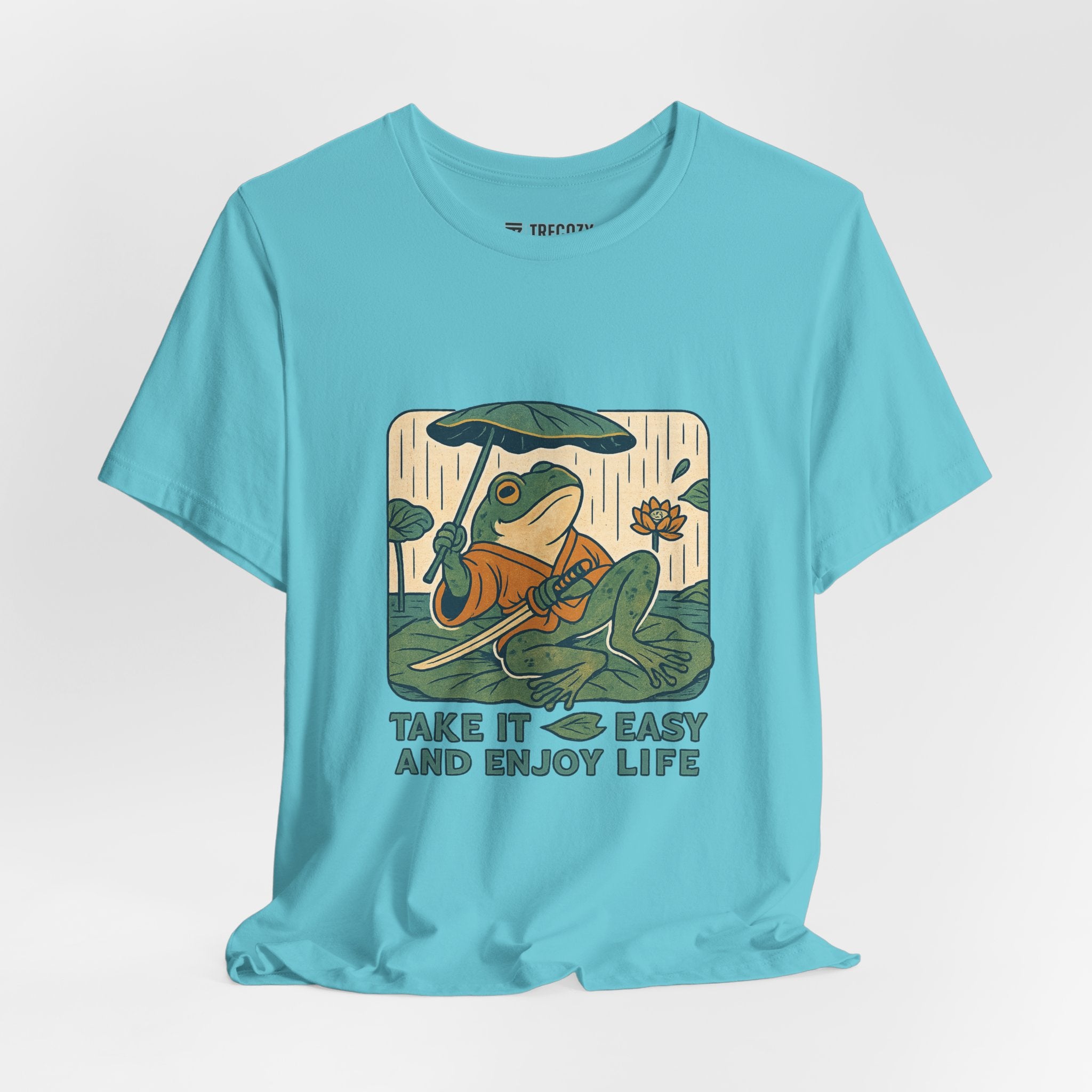 Frog Tee - Chill Ukyo-e Frog Style Japanese Art Unisex Jersey Short Sleeve Tee