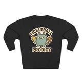 Pickleball Prodigy Unisex Crewneck Sweatshirt, Funny Pickleball Gift for Players, Sports Sweatshirt for Kids and Adults