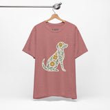 Floral Dog Lover Tee, Pet Shirt, Unisex Animal Tee, Gift for Dog Owners, Eco-Friendly Apparel