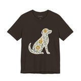 Floral Dog Lover Tee, Pet Shirt, Unisex Animal Tee, Gift for Dog Owners, Eco-Friendly Apparel
